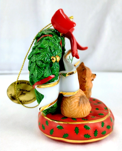 Danbury Mint 2006 Pomeranian - Christmas Joy Wreath Annual Ornament w/ Box & Tag - Bild 5 von 10