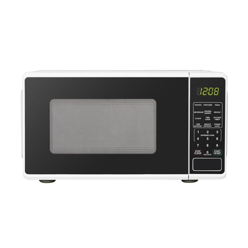 Mainstays 0.7 Cu ft Countertop Microwave Oven, 700 Watts, 10 Power Levels, LED