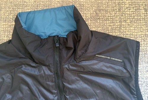 Puma Porsche Vest Mens Size L/XL Reversible Jacket Puffer Quilt Black Blue - Picture 5 of 8