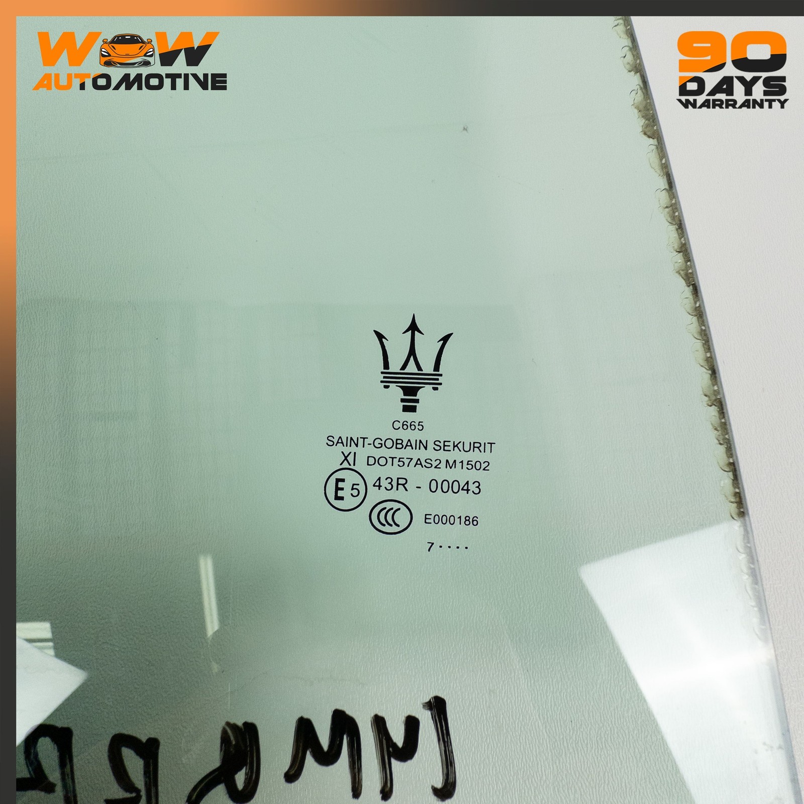 13-19 MASERATI QUATTROPORTE GTS REAR RIGHT PASSENGER SIDE AUTO DOOR GLASS OEM