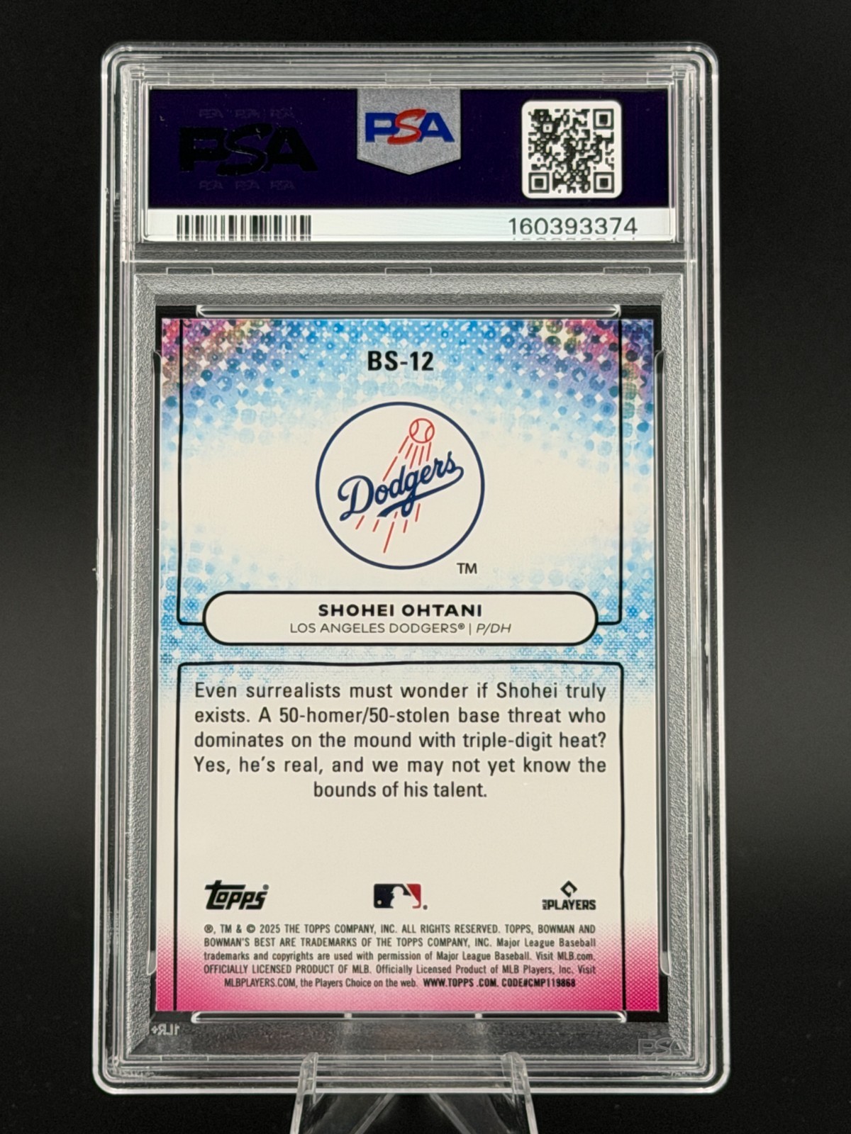 2025 Bowman's Best Showpieces Shohei Ohtani #BS-12 - PSA 10 GEM MINT view 2