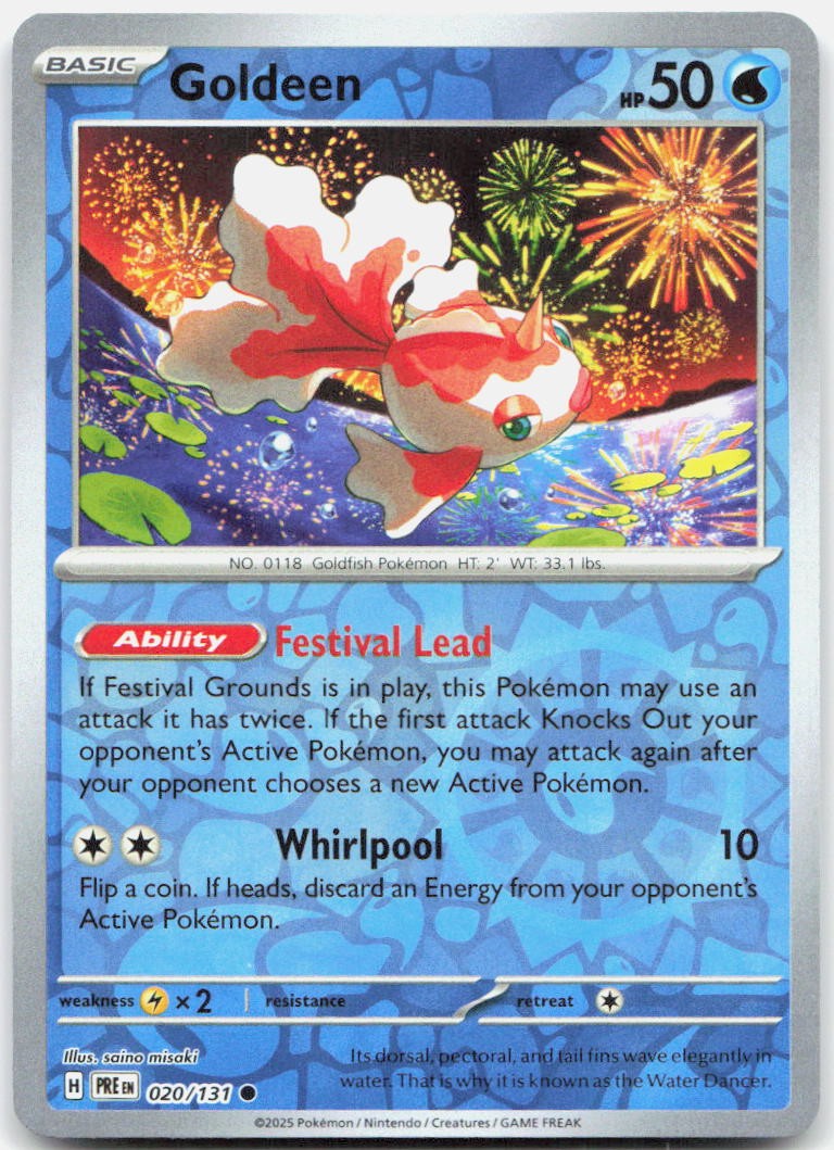 Goldeen (Master Ball Pattern) Holo Common SV: Prismatic Evolutions 020/131 NM