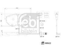 Febi Bilstein Bremsbelagsatz Scheibenbremse 180622 FüR VW Transporter T6 Bus SGB