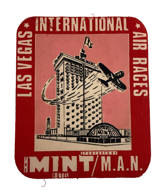 1960's LAS VEGAS INTERNATIONAL AIR RACES MINT HOTEL NYLON RACE PATCH - #1020