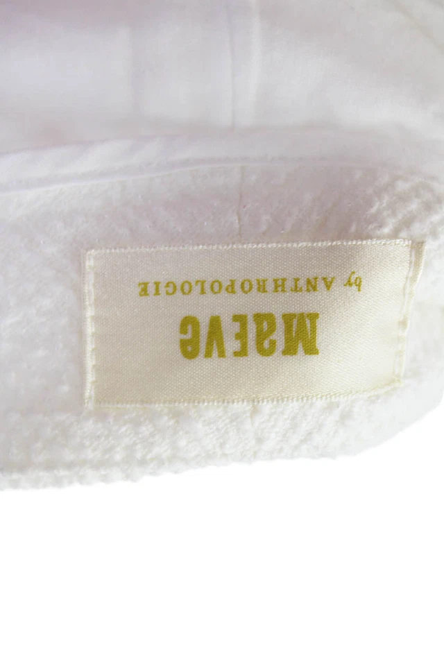 Pantalones de punto Maeve Anthropologie para mujer con cremallera a rayas blancos talla 4 Foto 4 de 4