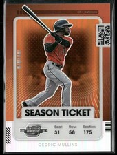 Cedric Mullins 2021 Panini Contenders Optic Orange /49 #50 Baltimore Orioles