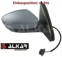 Alkar 6126093 AußEnspiegel Rechts Spiegel AußEn FüR Seat FüR Skoda