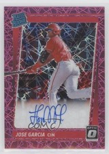 2021 Panini Donruss Optic Pink Velocity Prizm 18/75 Jose Garcia Auto 0x5w
