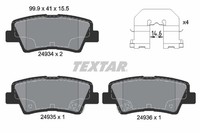 1X Textar 2493401 Bremsbelagsatz Scheibenbremse FüR KIA Hyundai Ssangyong
