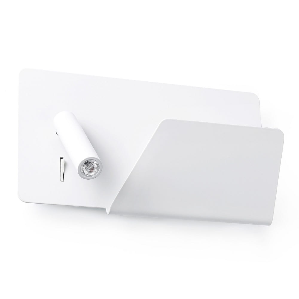 LED Wandleuchte SUAU USB 3W, 3000K, IP20, Leser rechts, weiß matt