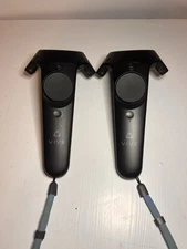 Pair HTC Vive Virtual Reality VR 2PR7100 Controller Wands Tested Working Black