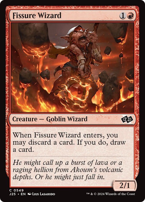 Fissure Wizard 549 J25 Jumpstart Foundations MTG Red Goblin Wizard Lasahido NM