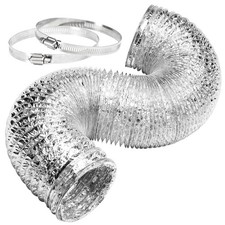 4 Inch 8Ft Flexible Aluminum Foil Ducting Dryer Vent Hose for Heating Cooling