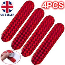 4x Red Reflective Safety Warning Strip Tape Car Accessories Door Bumper Stickers