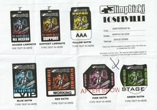 Limp Bizkit  World Tour 2025 -  Pass Sheets Amsterdam/