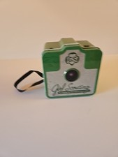 Girl Scout Scouting Tin 2018 Vintage Camera Look Color Green In Great Condition