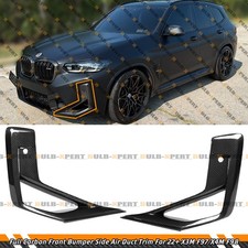 For 2022-2025 Bmw X3m X4m Full Carbon Fiber Front Bumper Side Air Duct Vent Trim