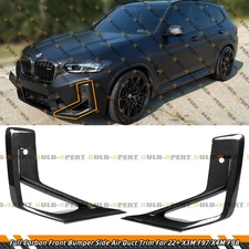 For 2022-2025 BMW X3M X4M Full Carbon Fiber Front Bumper Side Air Duct Vent Trim