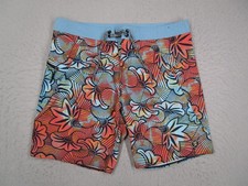 Roark Revival Shorts Mens 36 Blue Red Tropical Savage Boardshorts Stretch Swim