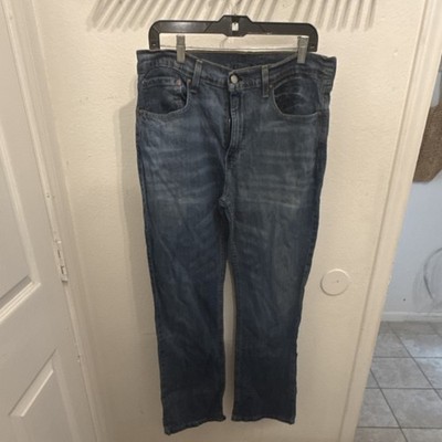 Levi's Men's Slim Fit Bootcut Blue Denim Jeans Low Rise Medium Wash 5-Pocket