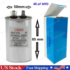 40 uF MFD 370 440 V VAC High Quality Oil Motor Run Capacitor CBB65 50x85mm