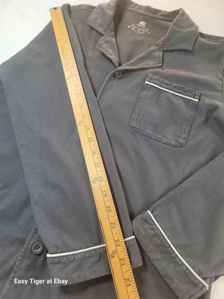 JUEGO DE PIJAMA GRIS DAVID ARCHY PARA HOMBRE Pantalones de Salón Top PJ 100% ALGODÓN BOLSILLOS Mediano Foto 4 de 4