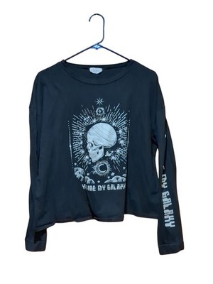 Local Lab You Are My Galaxy Black Long T-Shirt Size Junior XL 