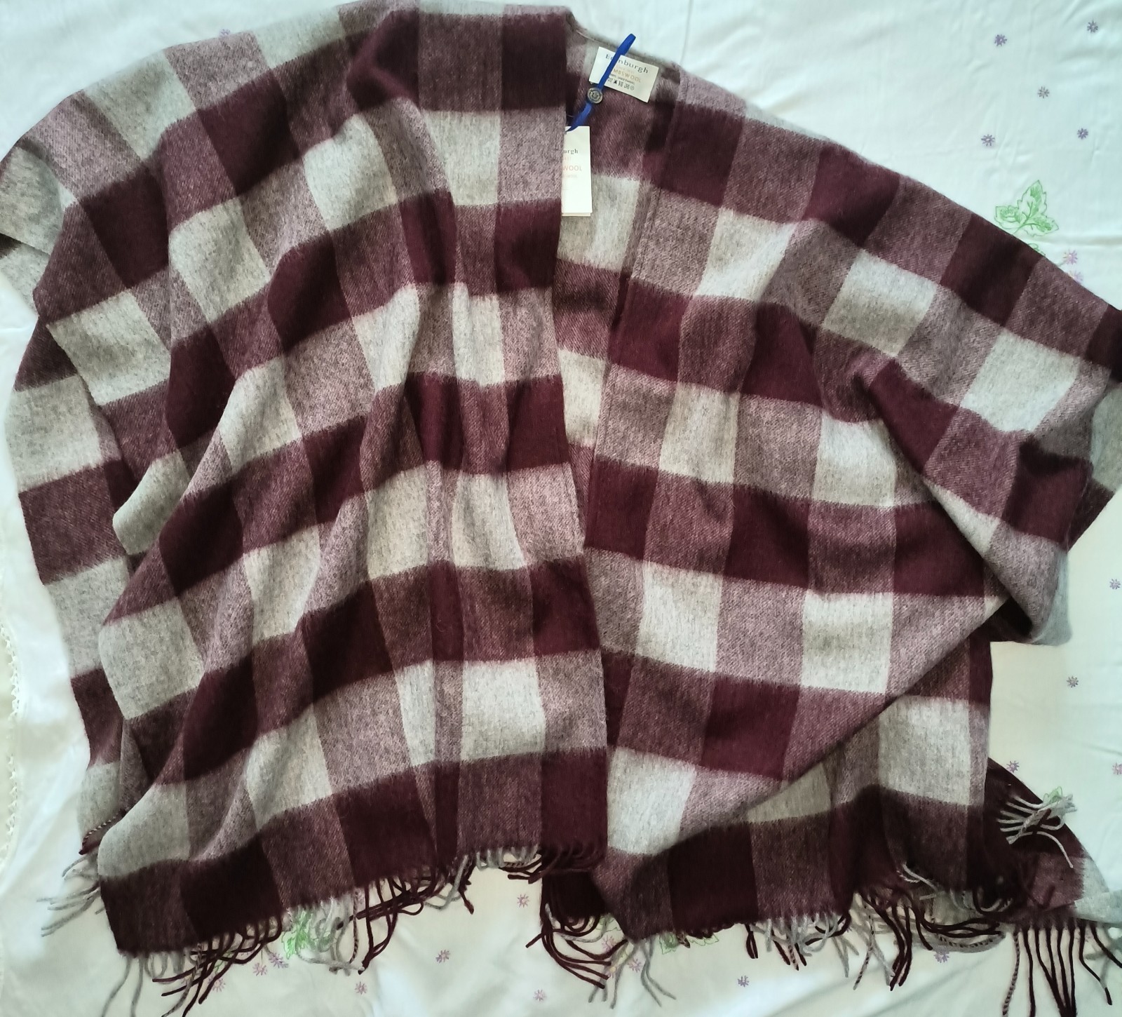 Chestnut Autumn-Winter Plaid Patchwork Lamb's Woo… - image 2