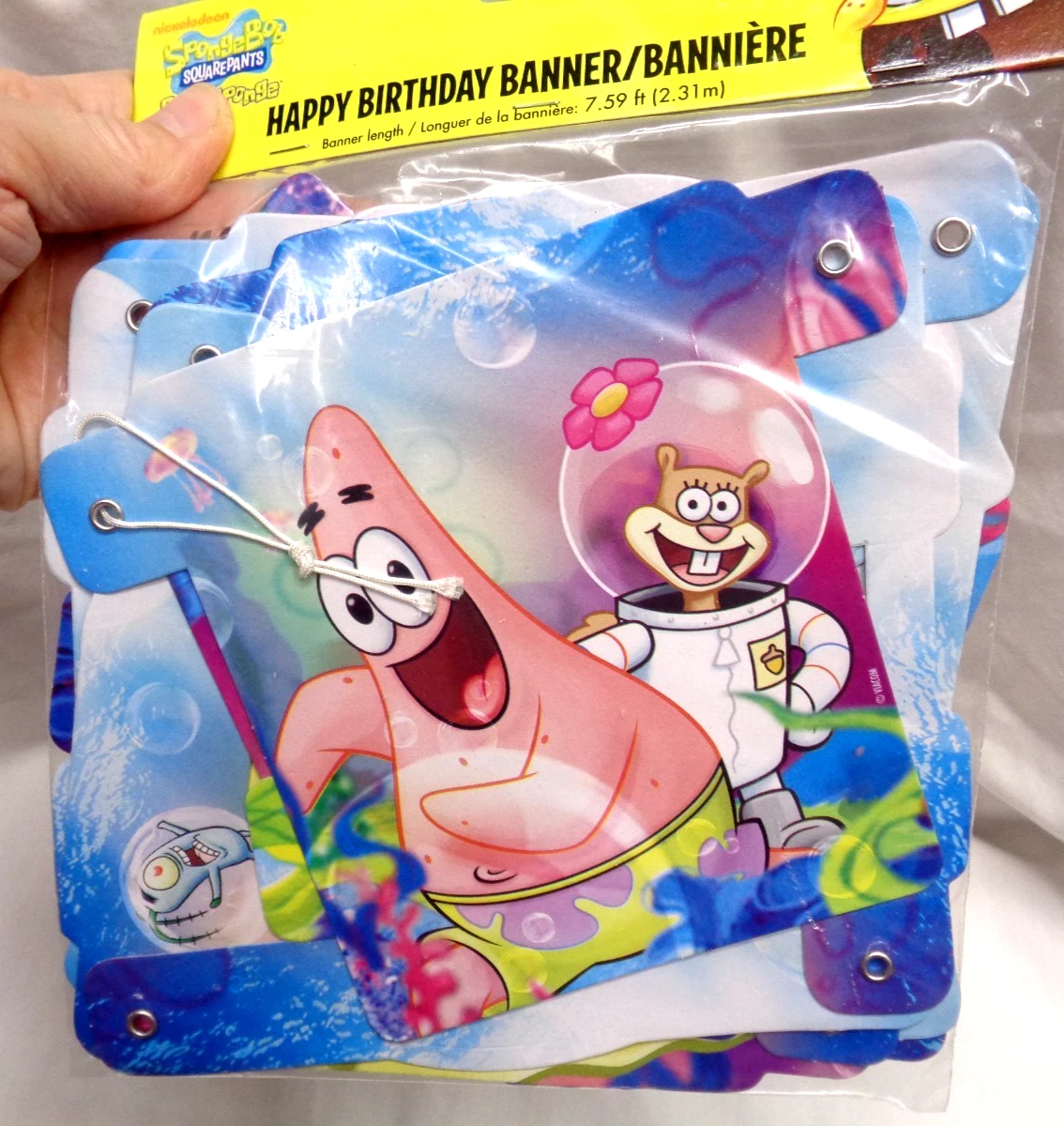 Kit Bannière Géante Bob L'éponge "Best Day Ever" - Fournitures Fête Enfant - Amscan Multicolore
