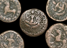 Set of 2 Tetradrachm Coins – Manadeva, Lichhavi Kingdom, Nepal (c. 464-605 CE)