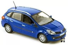 Diecast Miniature Car 1/43 Renault Clio Estate 2007 Blue Highly Detailed