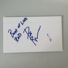 Pat RigginAutographed Signed Index Card Washington Capitals Auto