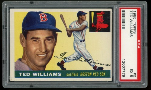 PSA EX 5 1955 Topps Ted Williams #2