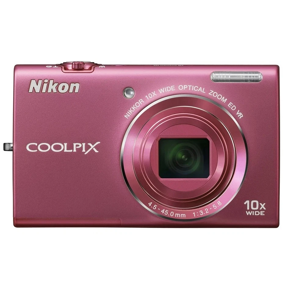 Nikon COOLPIX S6200 Digital Camera 16.0 MP 10x Optical Zoom Smile Detection Pink - Image 3 of 4
