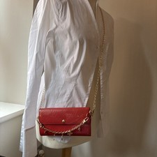 Louis-Vuitton Portafoglio Monogram Vernis Portafoglio SarahPink TH1016 Autentico