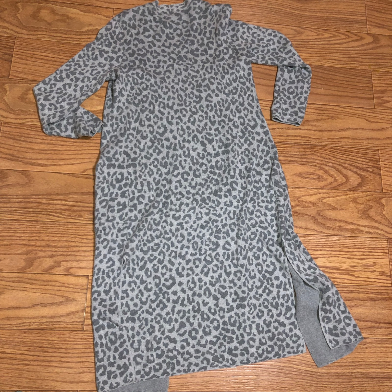 Ruby Moon gray leopard duster cardigan long soft … - image 5