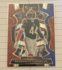 2025 Panini Select Concourse DEMETRIUS KNIGHT JR Red/Blue Shock  (RC) #58  🏈