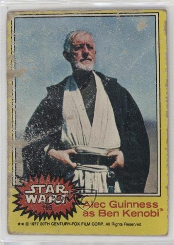 1977 Topps Star Wars #195 Alec Guinness as Ben Kenobi — Raw