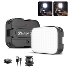 VL100C Bi-Color Video Light on ,Mini Rechargeable 2000mAh Lights,CRI95 Dimma...