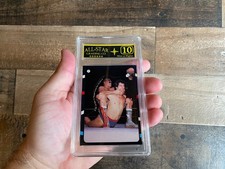 Iron Sheik Rookie Sticker Card VTG 1985 Graded 10 Mint Slab 17 Wrestling Titan