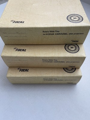 Lot 3 Kodak Carousel Focal 80 slide trays