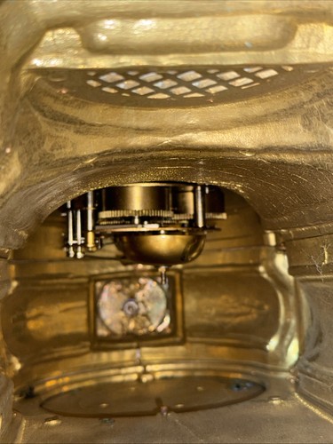 Hermoso reloj de latón estilo imperial palomas hecho en ITALIA sin llave sin probar - Imagen 13 de 13