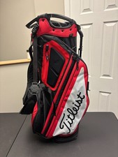 NICE TITLEIST 14-WAY STAND BAG - BLACK, RED  WHITE