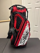 NICE TITLEIST 14-WAY STAND BAG - BLACK, RED & WHITE