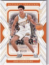 2024-25 Panini National Treasures NBA No. 39 Oso Ighodaro Rookie Gold 5/10