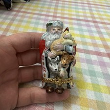Elda Creations Limoges Peint Main Santa Chris...