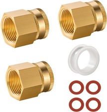 Brass Garden Hose Adapter 3/4" GHT Female x 3/4" NPT Female Swivel Connector