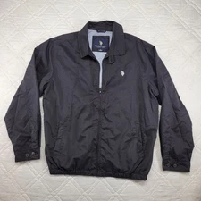 U.S. POLO ASSN. black lightweight jacket / windbreaker size XL