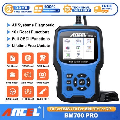 BM700 Pro Fahrzeugdiagnose OBDII All System Airbag Getriebecode Reader Für BMW