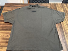 Essentials Fear of God T-Shirt Olive Green Size Small Oversized